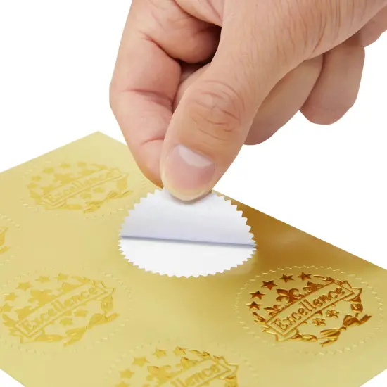 48 Sheets Blue Floral Certificate of Completion Paper for Printing with Gold Foil Sticker Seals - Customizable with Border for Graduation, Diploma, Awards, Recognition Documents (8.5 x 11 in) {5}