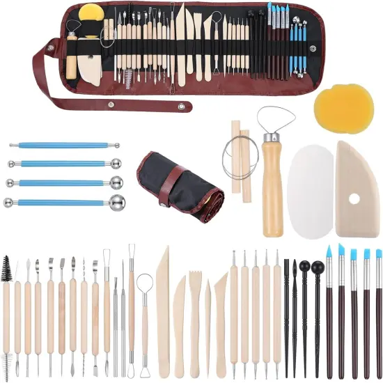 Clay Tools 43PCS Pottery Tools Clay Sculpting Tools Polymer Clay Tools Kit {1}