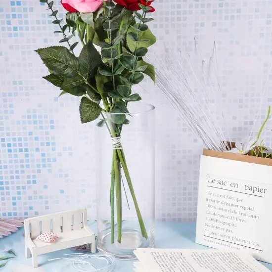 100 Pcs Floral Wire, 26 Gauge White Florist Wire - 14 Inch for Crafts, Bouquet Stem Wrapping, Wreath Making, Flower Arrangement Supplies {1}