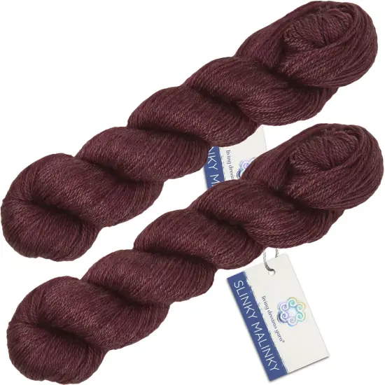 Slinky Malinky Superwash Merino Sock Yarn with Tencel - Silky & Strong. Pacific Northwest Hand Dyed. Fingering Weight #1. Alpenglow 2 pack {1}