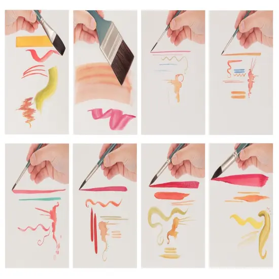 Creative Mark Mimik Professional Watercolor Brushes - Script Liner # 8 - 3 Pk - Synthetic Squirrel Hair - Natural Bristle Artist Brushes for Watercolors, Gouache & Acrylics - Imitates Natural Squirrel & Sable Hair {6}