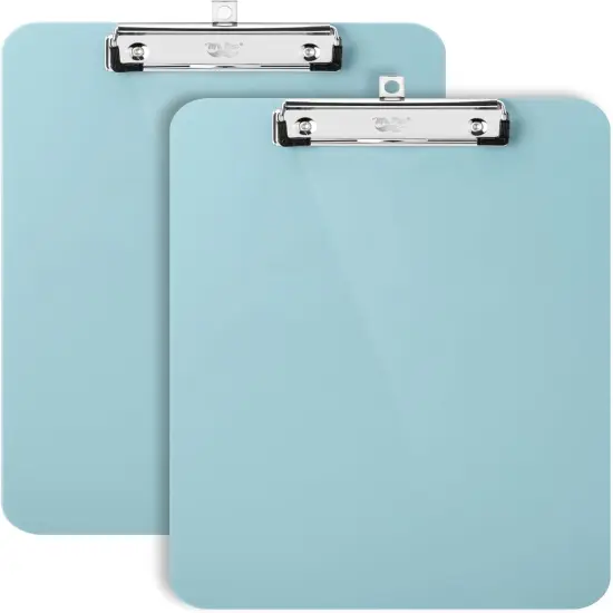 Plastic Clipboard, 12.5” x 9”, 2 Pack, Pastel Green, Clipboards for Kids & Adults, Clipboards Plastic, Clip Board, Teacher Clipboard, Kids Clipboard, Cute Clipboard, Plastic Clipboards {1}