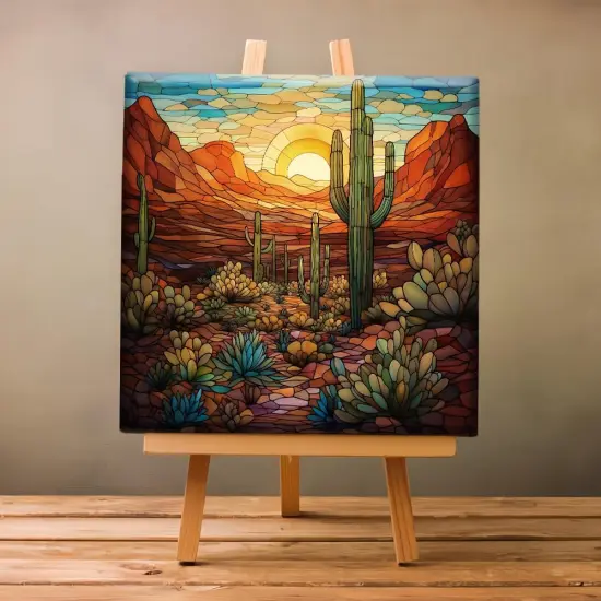 Framed Paint by Numbers for Adults Beginner, Wilderness Landscape Acrylic Easy Paint by Numbers Kits with Frame Cactus Art Craft Kits for Adults Suitable for Wall Decoration {2}