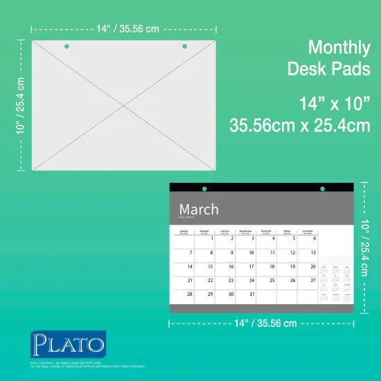 House of Turnowsky OFFICIAL | 2026 14x10 Inch 18 Months Monthly Desk Pad Calendar | July 2025 - December 2026 {4}