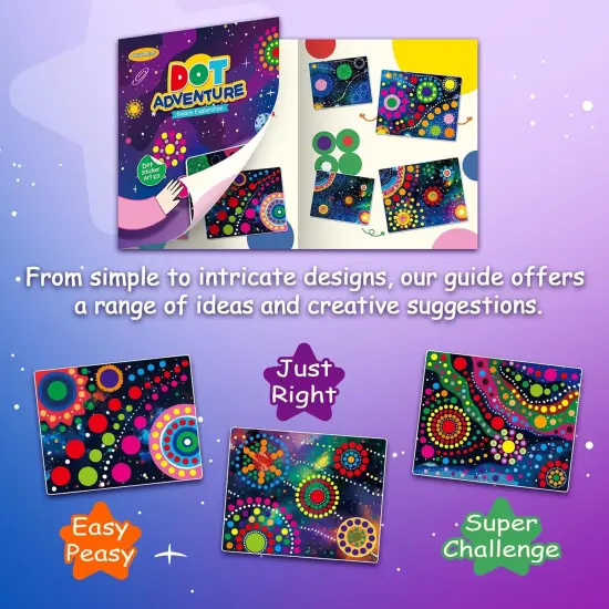 Dot Sticker Art Kit for Kids, Create Stunning Galaxy Patterns with Dot Stickers, Includes Inspiration Guide, Craft Kits, Art Activities for Kids, Gifts for Boys and Girls {4}