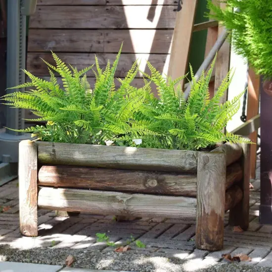 10 Bundles Boston Fern Outdoors Decor Faux Ferns Artificial Plants {6}