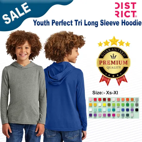 District&reg; Youth Perfect Tri Long Sleeve Hoodie {2}
