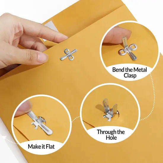 6x9 Clasp Envelopes 100 Count - 6x9 Inch Brown Kraft Envelopes with Clasp Closure &ndash; for Home, Office, Business, Legal or School, Great for Filing, Storing or Mailing Documents {4}