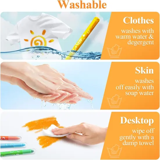 12 Colors Tempera Paint Sticks,Solid Tempera Paint for Kids, Washable Paint, Quick-Drying, No Mess Paint Sticks for Kids and Toddlers {3}