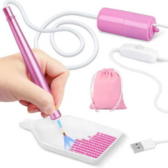 Diamond Art Painting Pen, Epainter Vacuum Pen for Diamond Painting with Storage Tray, Diamond Art Accessories for Setting AB Stones Without Wax, DIY Art Accessories Painting Pen Kit Tools for Adults {1}