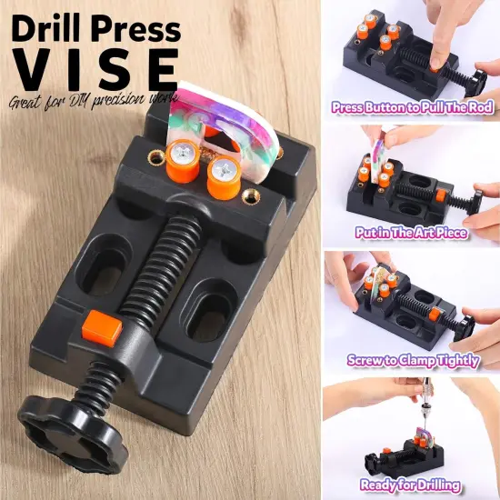Hand Drill, Pin Vise with Drill Bits, Drill Press Vise, Keychain Making Kit, Jewelry Making Supplies, for Crafts {5}