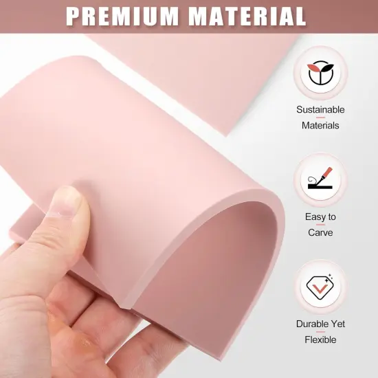 Linoleum Blocks for Printmaking Supplies - 6PCS 4&rdquo;x6&rdquo;Rubber Linocut Block Printing Kit for Stamp Carving, Soft Relief Printing Linoleum for DIY Crafts & Art Projects {4}