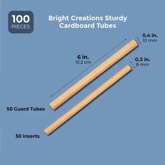 Bright Creations Mason Bee Nesting Tubes Refills (8mm & 10mm, 100 Pack, 50 Each) Brown {2}