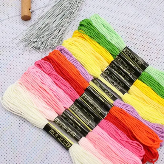 Friendship Bracelet String 50 Skeins Rainbow Color Embroidery Floss {2}