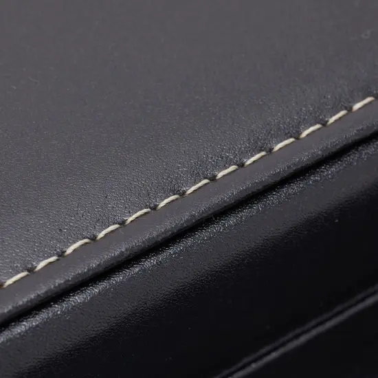 Faux Leather Mens Jewelry Box Organizer, Valet Tray for Watches (Black, 12.6 x 9 x 4 In) {6}