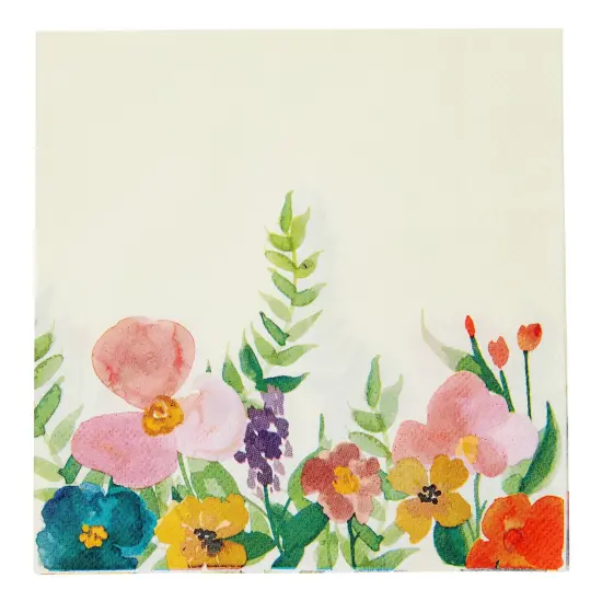 Juvale 100 Pack Vintage Style Disposable Floral Paper Napkins, 2-Ply, 6.5x6.5&rdquo;, Napkins for Garden Bridal Shower, Tea Party, & Wedding {5}