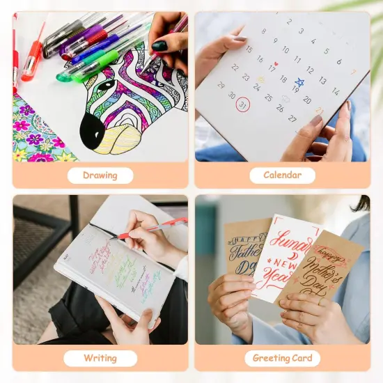 320 Pack Gel Pens for Adult Coloring Book, 160 Colors Artist Pens Include 156 Gel Pens, 4 Metallic Sparkle Pen with 160 Refills, Fine Tip Metallic Glitter Gel Pens for Drawing Doodling Art Supplies {5}