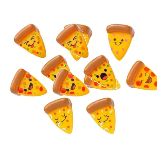 Mini Rubber Pizza Characters 1 1/2 Inches Soft Rubber {5}