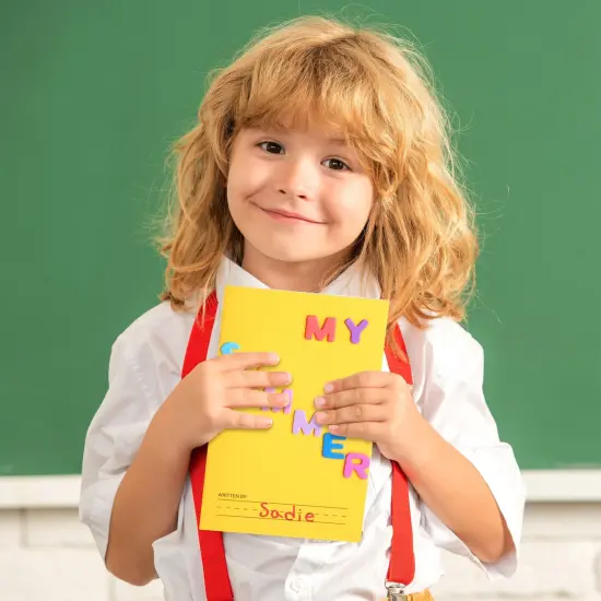 6 Pack of Blank Books for Kids to Write Stories, Make your Own Comic, Journal, or Book, Paperback (6 Colors, 12 Sheets/24 Pages, 5.5x8.5 in) White {3}