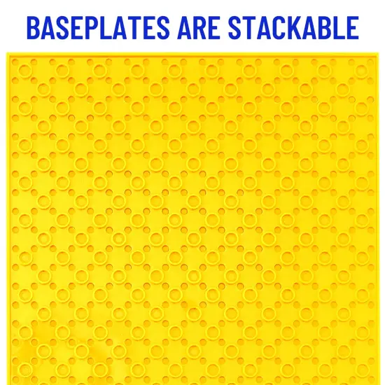 Strictly Briks 24 Pack Classic Baseplates 10x10 in, Stackable Building Plates with 32 x 32 Studs, Mats, Bases, Boards, Sheets 100% Compatible with All Major Brands, Rainbow Colors, Ages 3-14 Multicolor {3}