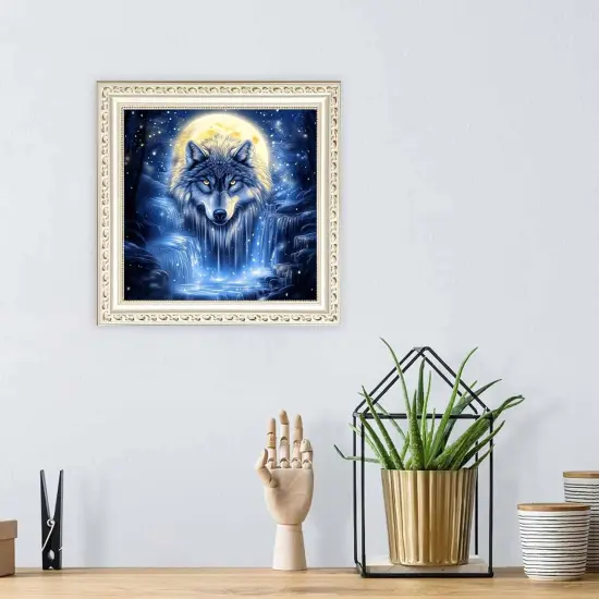 DIY Diamond Art Kit for Adults Wolf, 5D Diamonds Painting Kit Craft Gem Art Animal Full Round Drill(13.8x13.8inch/35x35cm) {2}