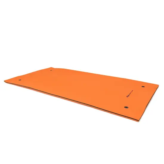 Orange XPE Foam Floating Water Pad for 4-6 People with Easy Storage and Anchoring {1}