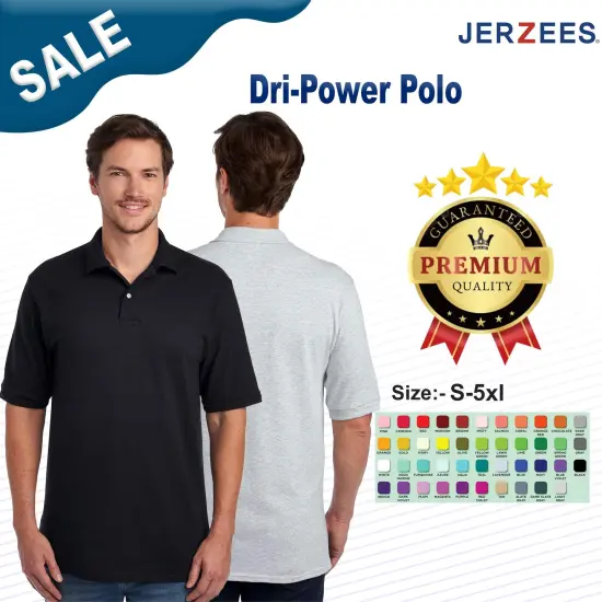 JERZEES&reg; Dri-Power Collared Half Polo Kelly {2}