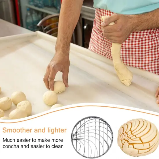 Concha Cutter Mexican Bread Mold With 5 Sizes Piggy Cookie Cutter Stainless Steel Concha Stamp Two Sided Mold For Cortador De Conchas De Pan Mexicano {4}