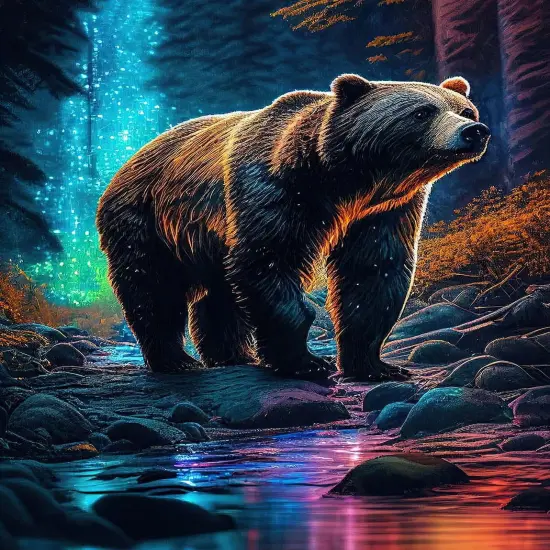 Diamond Art Kits for Adults - Polar Bear Forest Starry Night Diamond Painting Kits DIY 5D Full Drill Diamond Dots Paintings with Diamonds Gem Art and Crafts for Home Decor 12x16 Inch {1}