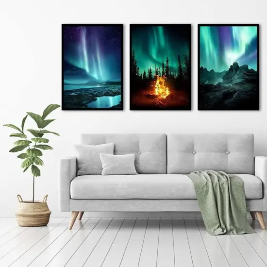 5D Diamond Art Painting,3 Pack Large Mountain Diamond Painting Kits for Adults,DIY Full Drill Crystal Rhinestone Arts and Crafts,Gem Art Aurora Painting with Diamond Home Wall Decor 9.8x13.8 inch {4}
