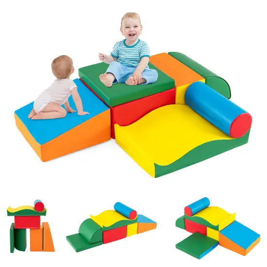 Multi-Color PU Leather Climbing Blocks Set with EPE Foam for Kids&rsquo; Play {3}