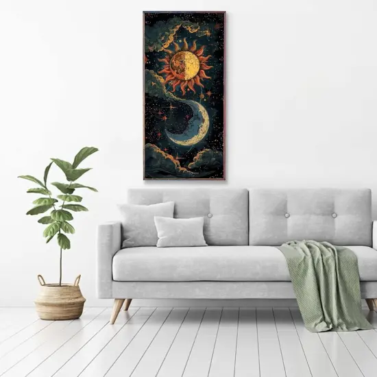 5D Diamond Art Painting Moon,Large Diamond Painting Kits for Adults,DIY Full Drill Crystal Rhinestone Arts,Gem Art Painting with Diamond Home Wall Decor(Sun Cloud 27.5 X 15.7inch) {4}