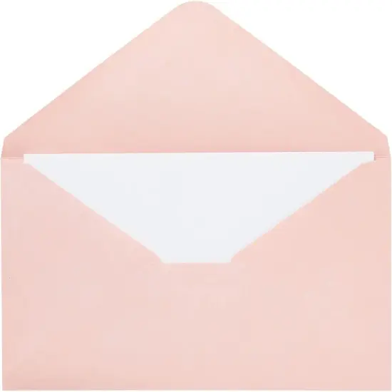 96-Pack #10 Blush Pink Envelopes Bulk with Gummed Seal and V-Flap for Party Invitations, Mailing Business Letters, Checks, Invoices, Baby Showers, Banquets, Weddings (4 1/8 x 9 1/2 Inch) {4}