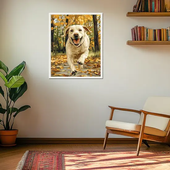 Labrador Retriever Paint by Numbers for Adults, Labrador Retriever Dog Acrylic Painting, Dogs Running Paint by Number {2}