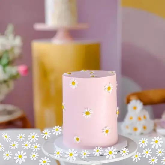 250PCS Daisy Confetti Flower Table Confetti Bridal Baby Shower Decorations Engagement Party Decorations {3}