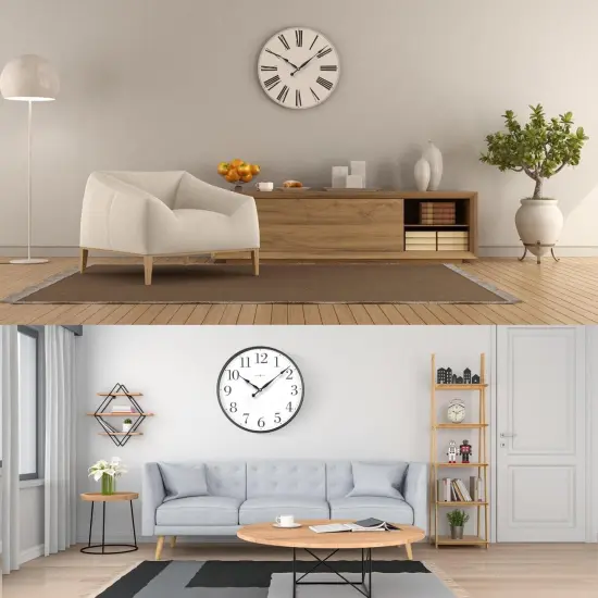 High Torque Long Shaft Clock Movement Mechanism with 28mm (1-1/8 Inch) Shaft Length and 12 Inch Long Spade Hands (Black Hands) {5}