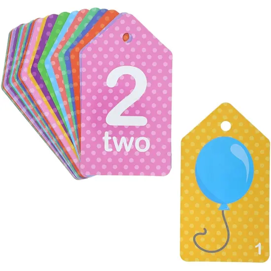 Bright Creations 3-Pack Laminated Number Flash Cards for Kids Ages 3-14 - Multicolor, 78 Count - Educational Flash Cards with Ring for Alphabet & Sight Word Learning {5}