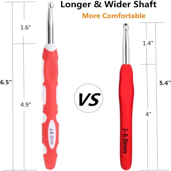 Ergonomic Crochet Hooks with Roll Felt Bag {3}