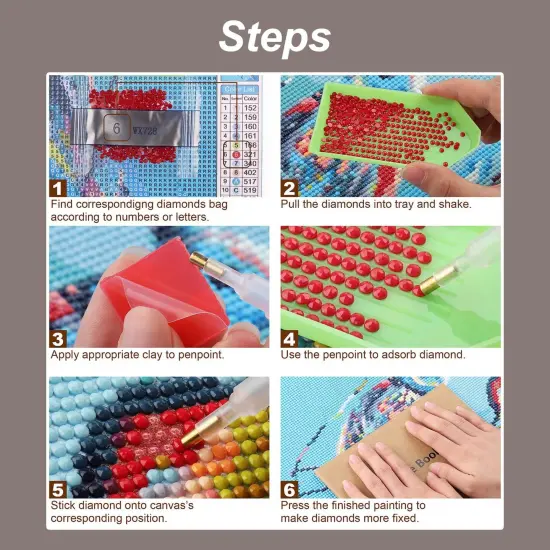 Diamond Painting Kits for Adults, Cardinal 5D DIY Diamond Art Kits for Beginners Round Full Drill Diamond Painting {5}