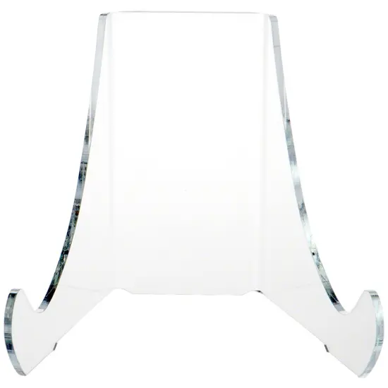 Plymor Clear Acrylic Flat Back Easel With Rounded Support Ledges, 8" H x 9.75" W x 8.25" D {3}