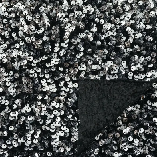 1 Yard 36" x 56" Sanibel Seashell Stretch Velvet Sequin Fabric White/lrid {4}