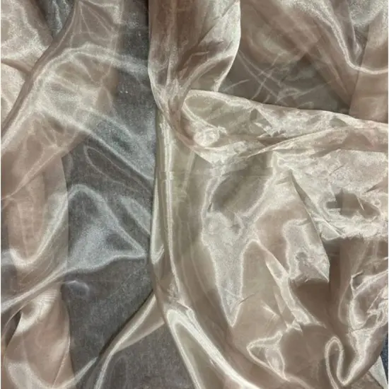 1 Yard Sheer Organza Fabric Crisp Lightweight Elegant Material for Decor Fashion Crafts Champagne {1}
