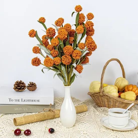 6 PCs Rustic Fall Flowers 17 Inches Boho {3}