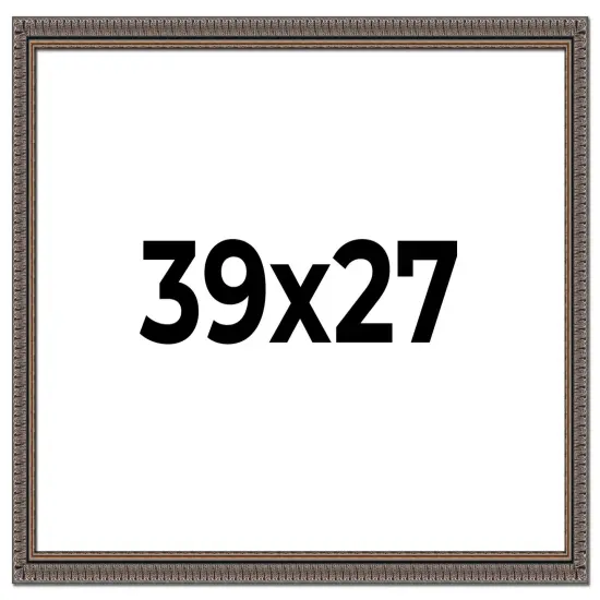 Ornate Black Picture Frame - UV Acrylic, Backing Board, Hanging Hardware Included {1}