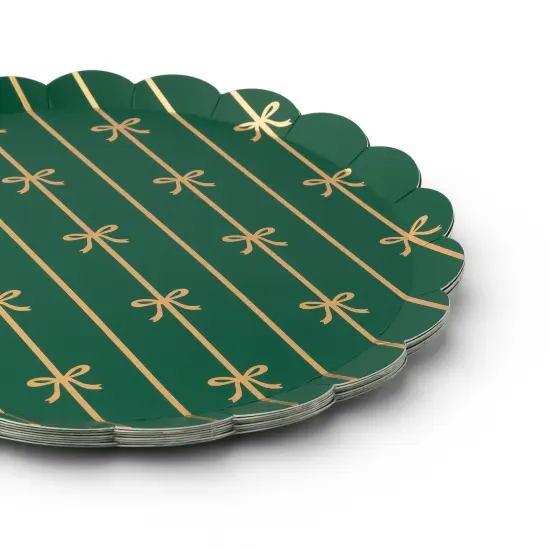 EMERALD GREEN SIGNATURE BOW SMALL PLATES {2}