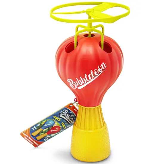 Lanard: Bubble Club Bubbleloon 3 Pack Bundle - Blue & 2 Red, Bubble Helicopter Flying Toys, Rip Cord Launcher, Easy Setup, Outdoor Play, Kids Ages 3+ {6}