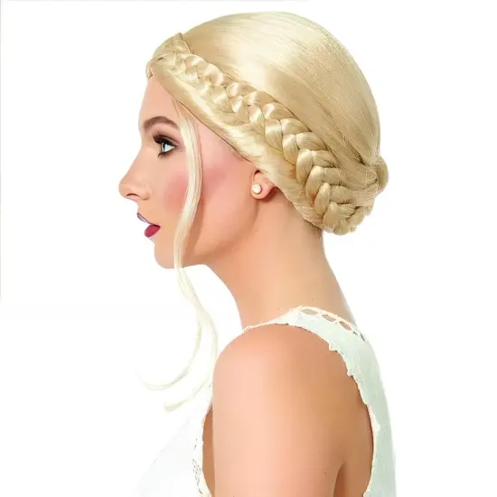 Milkmaid Braided Blonde Adult Costume Wig {3}