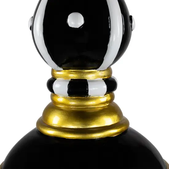 Northlight Commercial Size Ball Finial Christmas Decoration - 71.25" - Black and White {6}