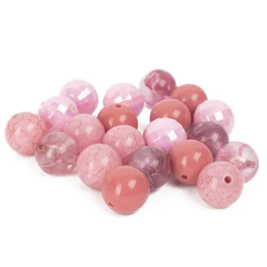 CousinDIY Bubblegum Bead 20mm 20/Pkg-Bright Pink {3}