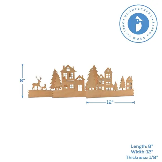 3-Piece Wood Christmas Scene Cutouts, 12" | Woodpeckers {6}